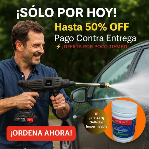 HIDROLAVADORA PORTATIL + 2 BATERIAS 98v + REGALO