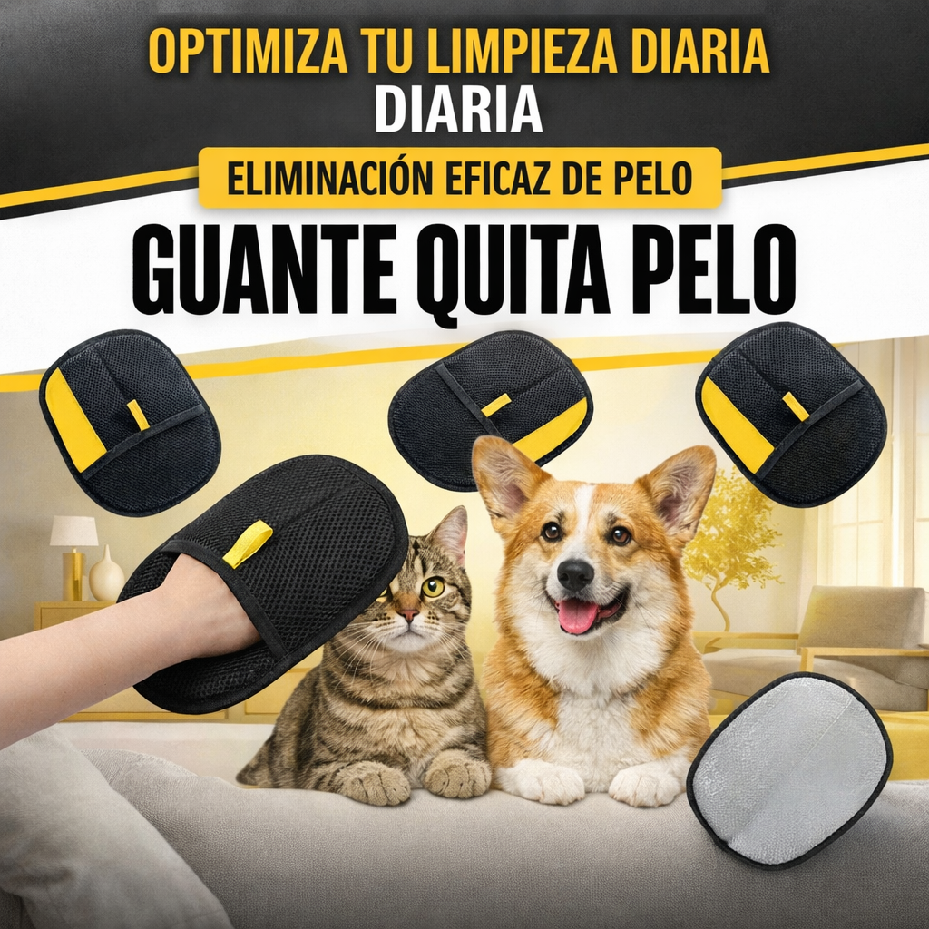 Guante Removedor de Pelo 2 en 1 - Negro