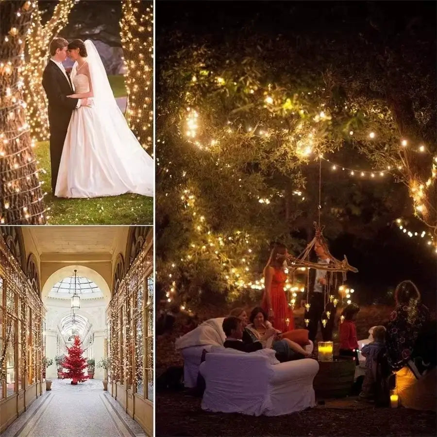 Luces solares navideñas de 17 metros y 170 led