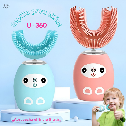 Cepillo de Dientes U-360, Diseñado para Niños