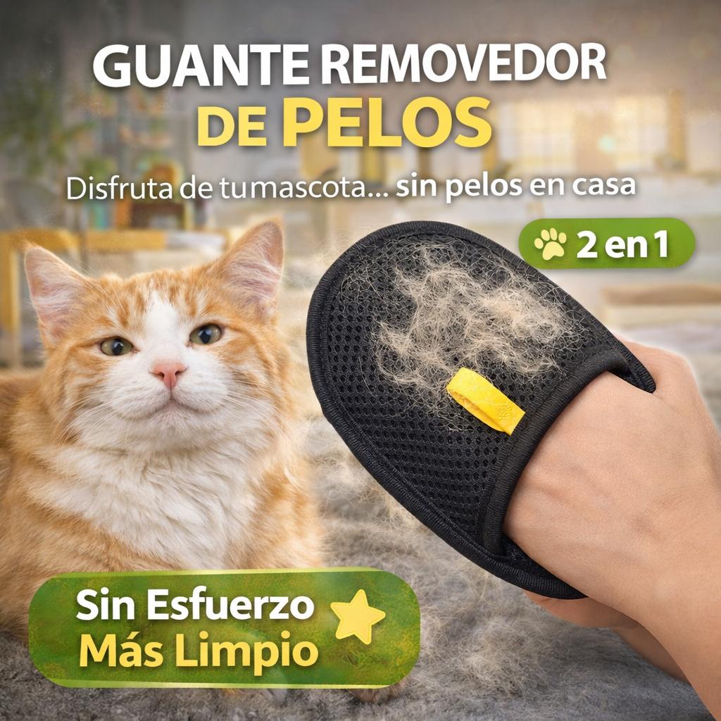 Guante Removedor de Pelo 2 en 1 - Negro