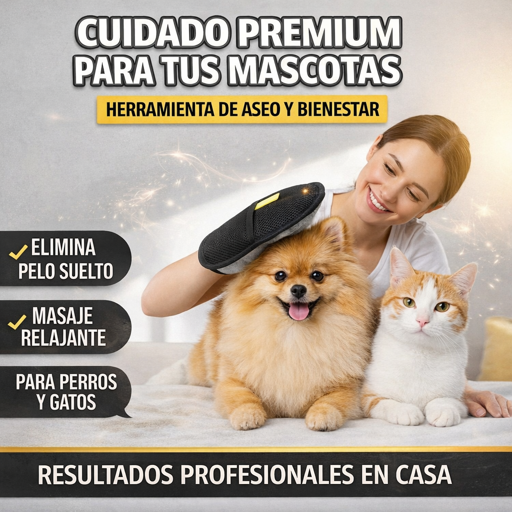 Guante Removedor de Pelo 2 en 1 - Negro