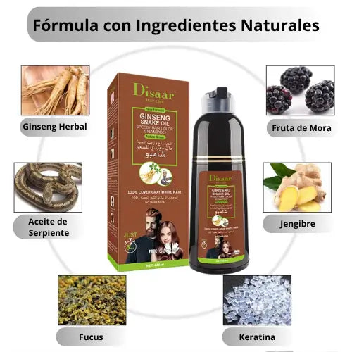 SHAMPOO COLORANTE TINTE CUBRE CANAS